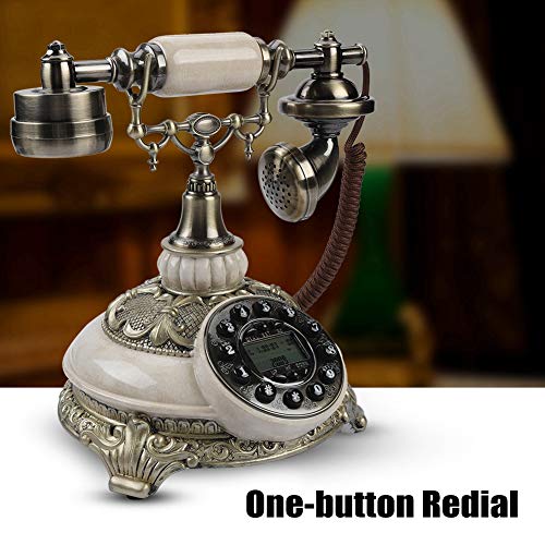Teléfono vintage con identificación de llamada y disco rotatorio miniatura 4