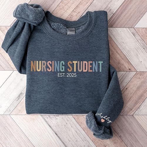 Personalized Nursing Student Sweatshirt, Custom Future Nurse Shirt, Medical School Gift, Gift for Healthcare Student4