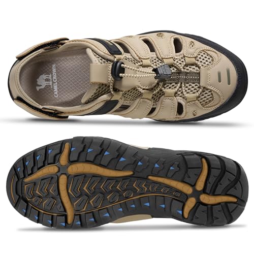 CAMELSPORTS Men's Waterproof Hiking Sandalelige for Summer Outdoor Use