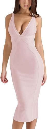 meilun Bandage Dress V-Neck Backless Bridesmaid Dress Elegant Wedding Guest Dres