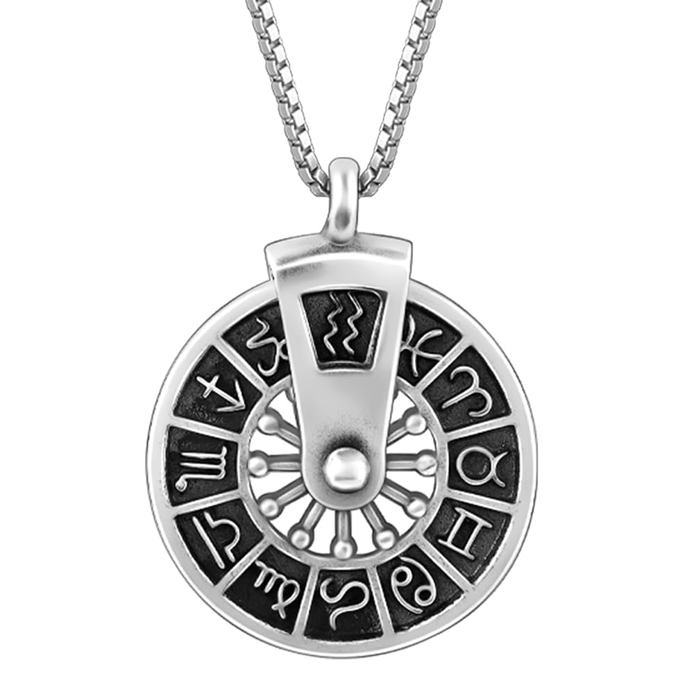GIVA 925 Silver Oxidised Silver Zodiac Spin Pendant | Gifts for Girlfriend, Gifts for Women and Girls |With Certificate of Authenticity and 925 Stamp | 6 Month Warranty* (B09WHRZ2RX) Amazon Price History, Amazon Price Tracker