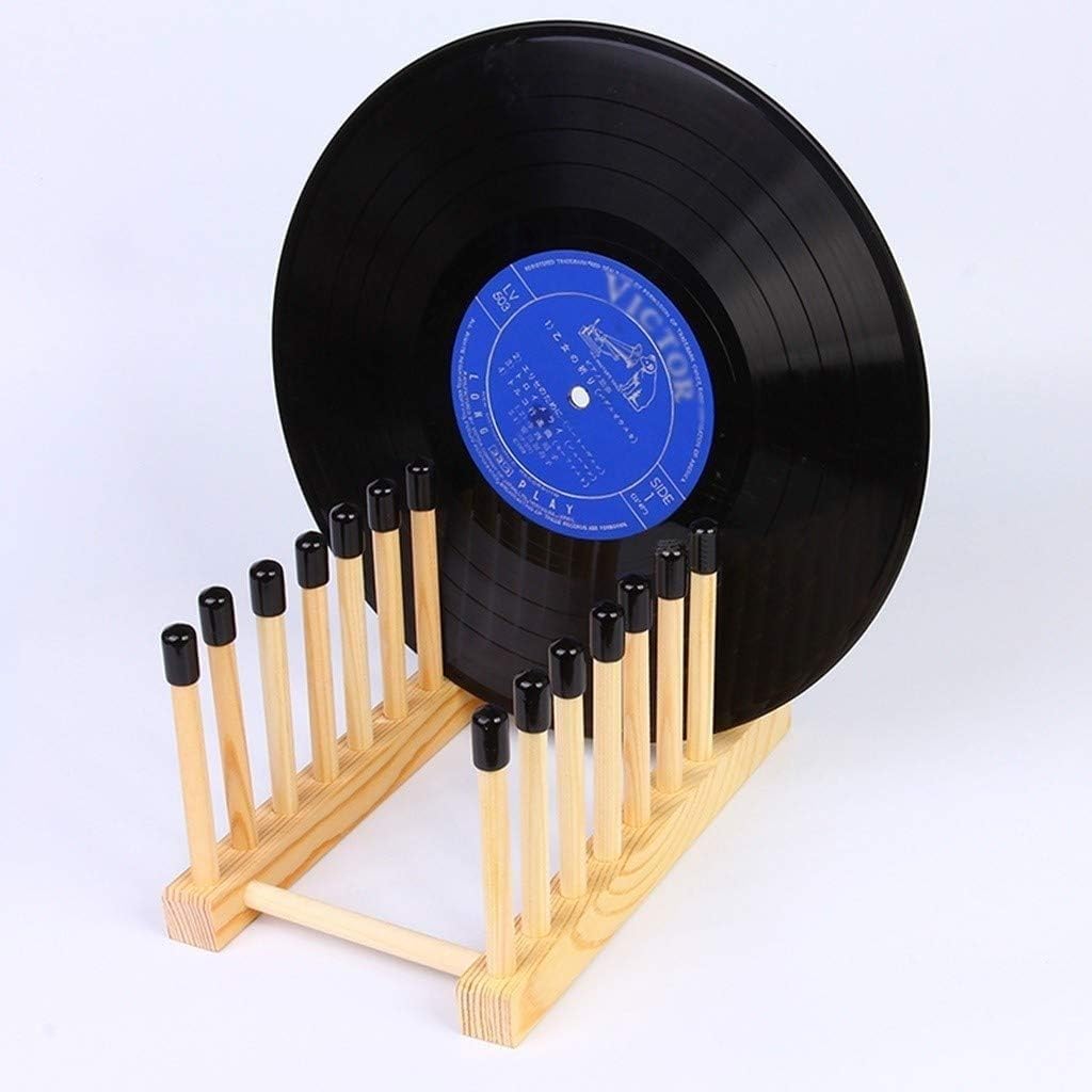 Expositor de vinilos y estante secador de 7 ranuras para proteger y lucir tus álbumes LP