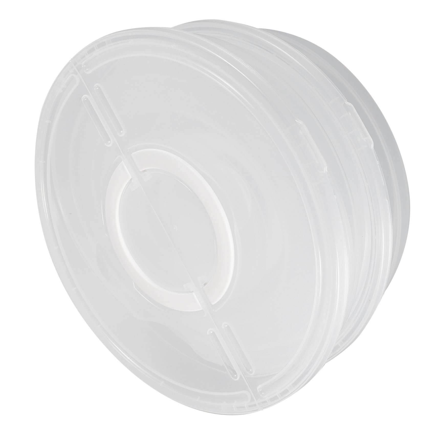 Cabilock Set de 2 Contenedores de Alimentos con Tapa y Asa, Plástico Transparente Apilable, Herméticos para Almacenar y Transportar Pasteles y Cheesecakes en Picnic