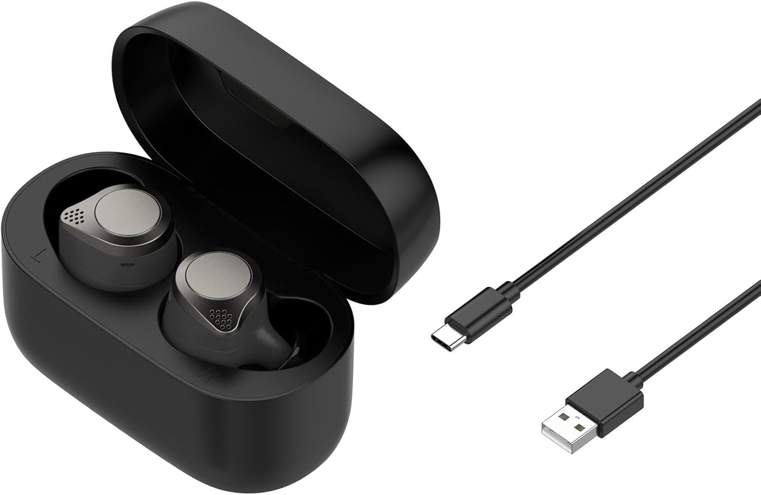 TECKEEN Super Fast Charging Buds Earphones Smart Charging Case Charger Box with Charging Cable for Jabra Elite 75T Headset