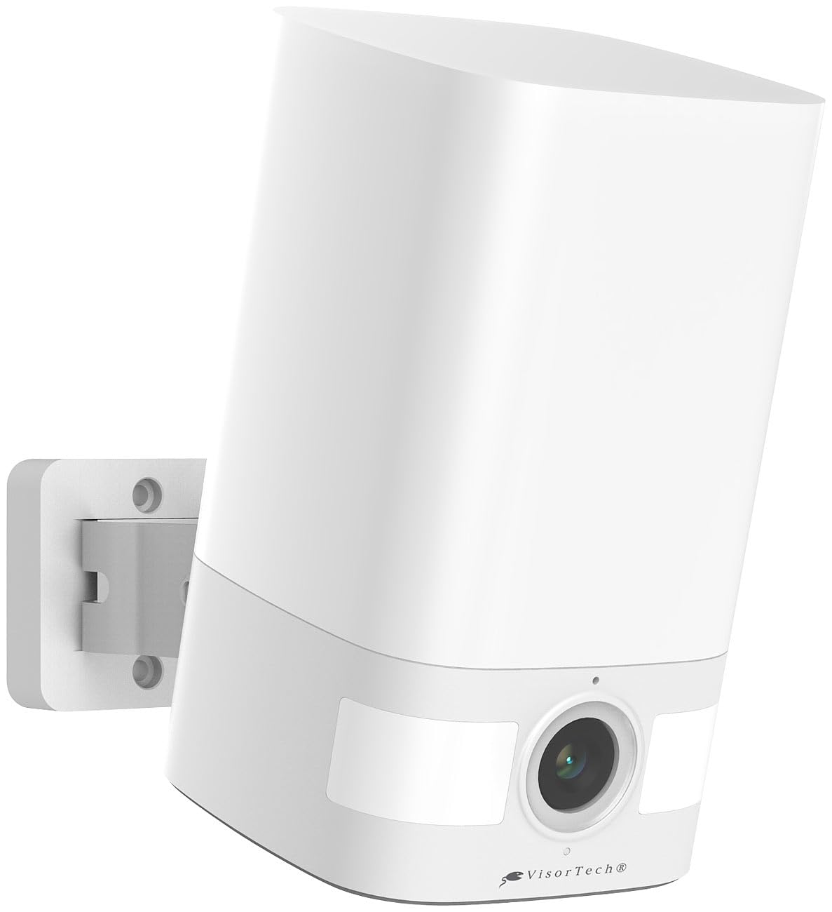 VisorTech wasserdicht: 2K-Akku-Überwachungskamera, LED-Licht 600 lm, Alarm, WLAN, App, IP65 (Überwachung Alarm Aufzeichnung, Überwachungskamera außen WLAN, PC)