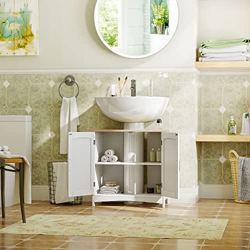 kleankin-Mueble-para-Debajo-del-Lavabo-Armario-de-Suelo-para-Bano-de-Madera-con-2-Puertas-y-Estante-Interior-Ajustable-Estilo-Moderno-Carga-40-kg-60x30x60-cm-Blanco kleankin-Mueble-para-Debajo-del-Lavabo-Armario-de-Suelo-para-Bano-de-Madera-con-2-Puertas-y-Estante-Interior-Ajustable-Estilo-Moderno-Carga-40-kg-60x30x60-cm-Blanco