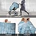 Baby Car Seat Canopy Cover for Mom, Soft Breathable Nursing Breastfeeding Covers Multi Use Stroller Sun Shade Newborn Shower Gift，Blue Wood