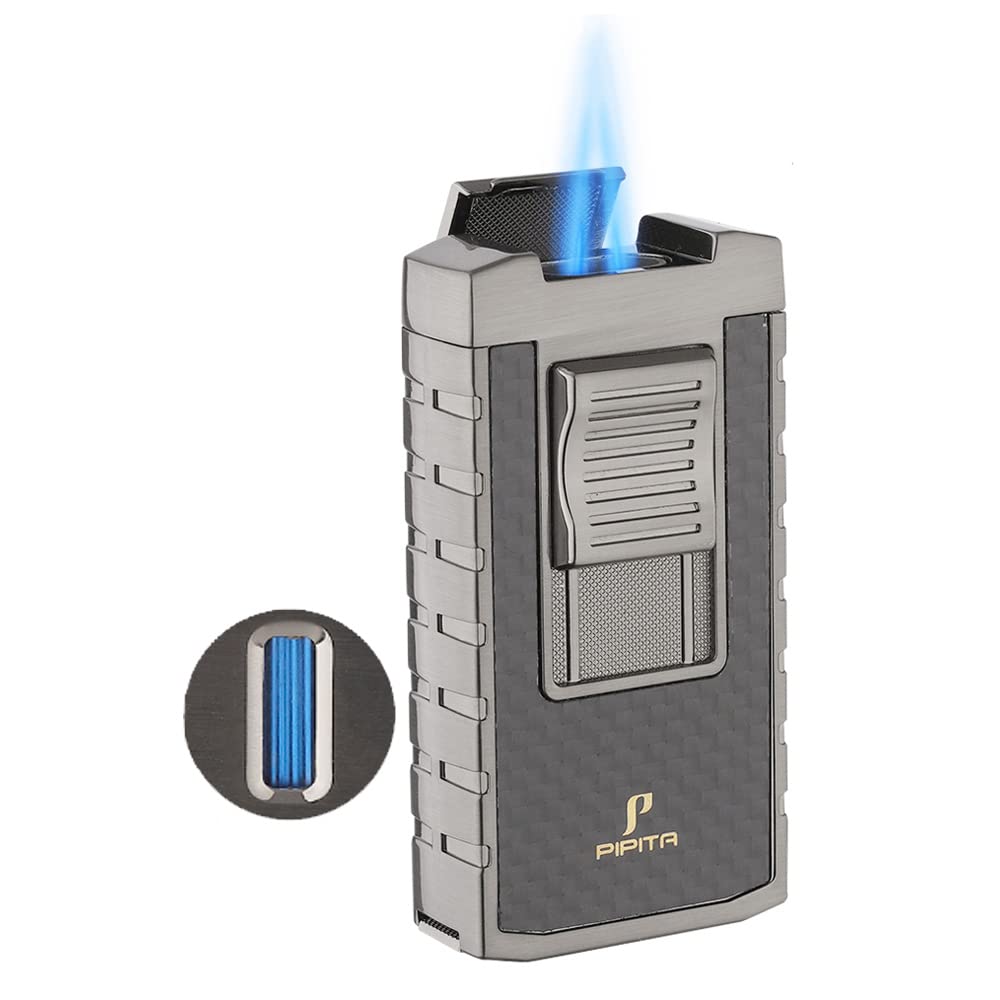 Buy PIPITA Windproof Torch Lighter Double Jet Blue Flame Butane Lighter