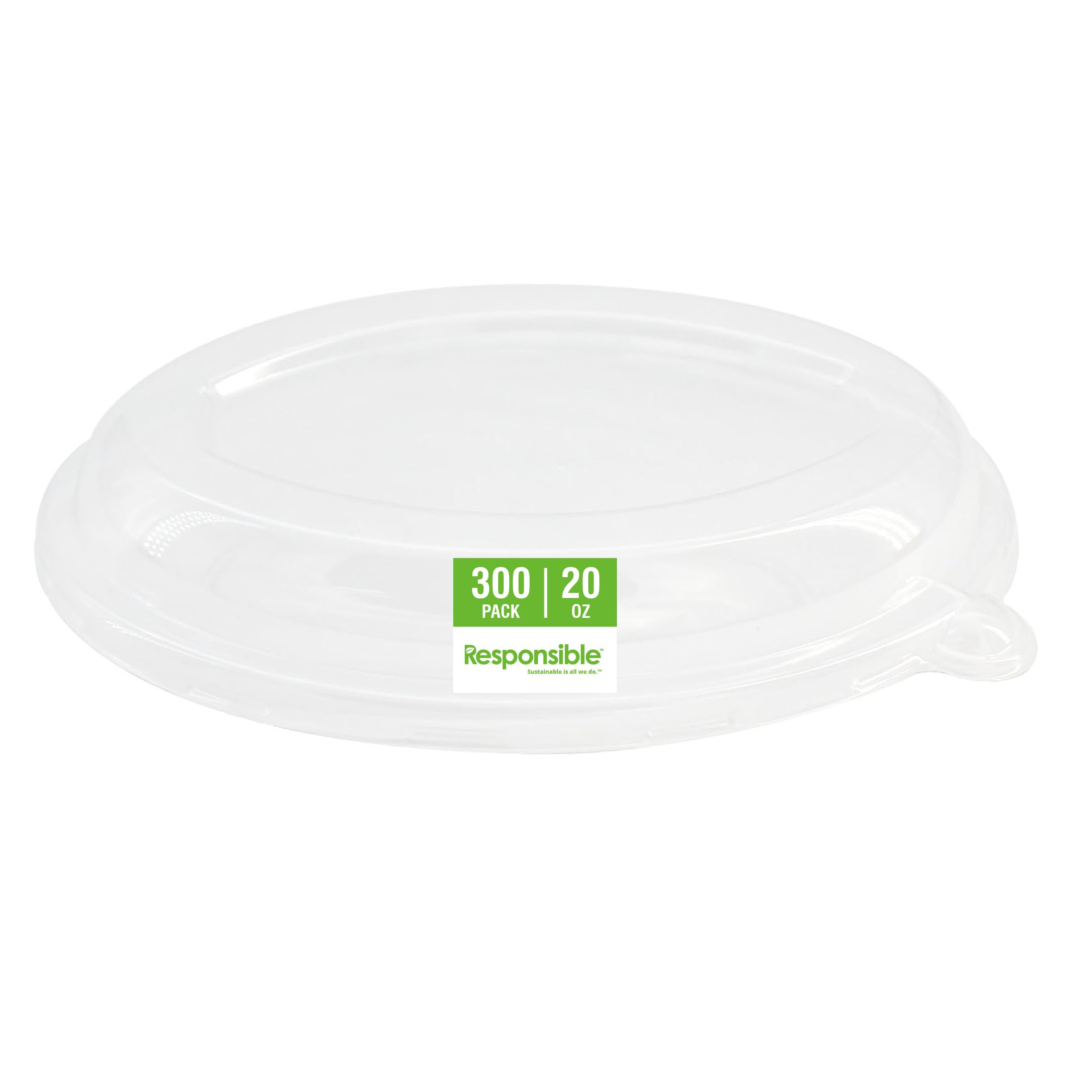 Responsible Products Clear Lids 20 oz (300 Count) / Clear / Casual Bowls