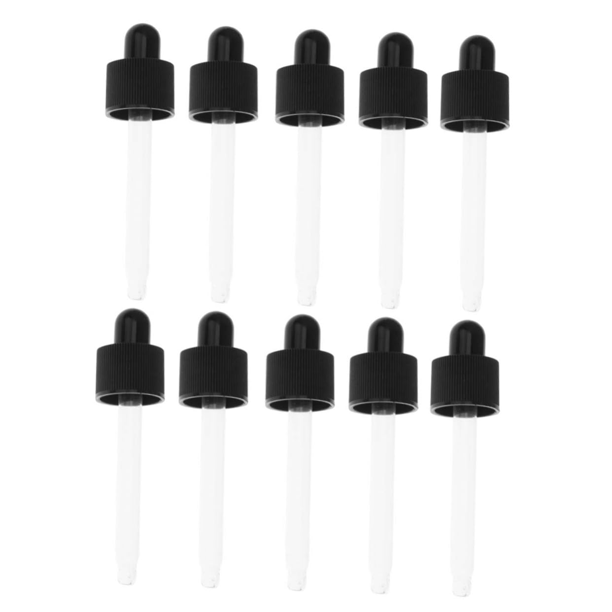 KICHOUSE Glass Dropper Replacement 15pcs Plastic Drip Tube for Essential Oil Bottles Pipette Dropper Set