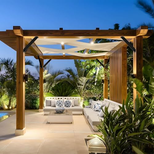 12 piezas de soporte angular de 45 grados, soporte para vigas de montaje interior en techos, soporte metálico negro de acero pesado de 45 grados para pérgolas, cenadores y patios miniatura 5
