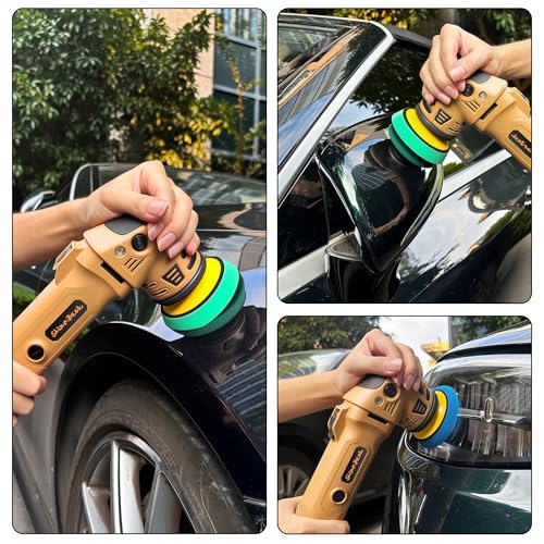 Mini Polishing Machine Buffer Rotary Polisher Auto Detailing Superpolish,3inch Car Polishers and Buffers with 8mm Random Orbital for Car Detailing,Variable Speed Small Buffer Polisher by ShineJack - Image 9