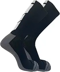 Meia Ciclismo Up Esportivas Cano Longo Microfibra Masculina (BR, Numérico, 40, 46, Regular, Regular, Preto)