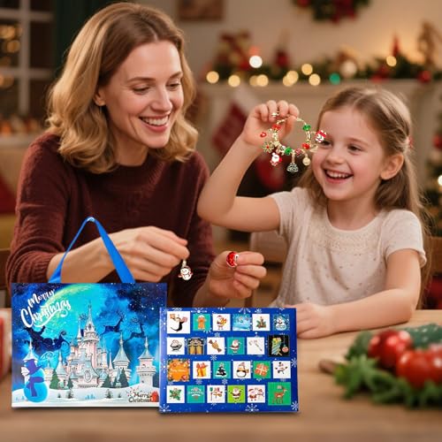 Kit de manualidades de joyería con abalorios para pulseras de Navidad 3