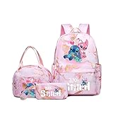 Kit Mochila Infantil Lancheira Estojo 2026 Rosa