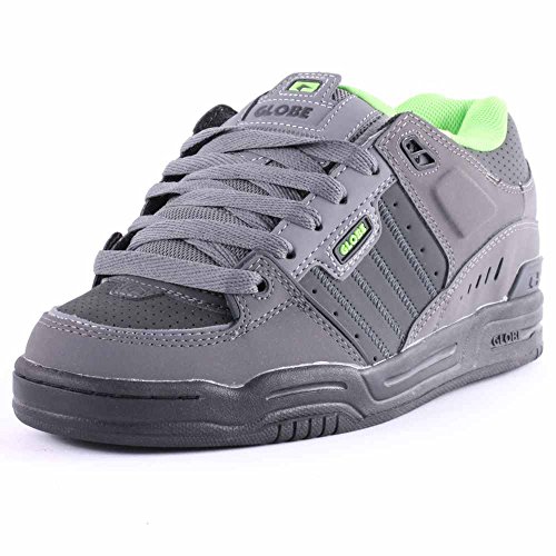 Image of Globe Men's Skateboarding Shoes, Grey Charcoal Night Green, 46