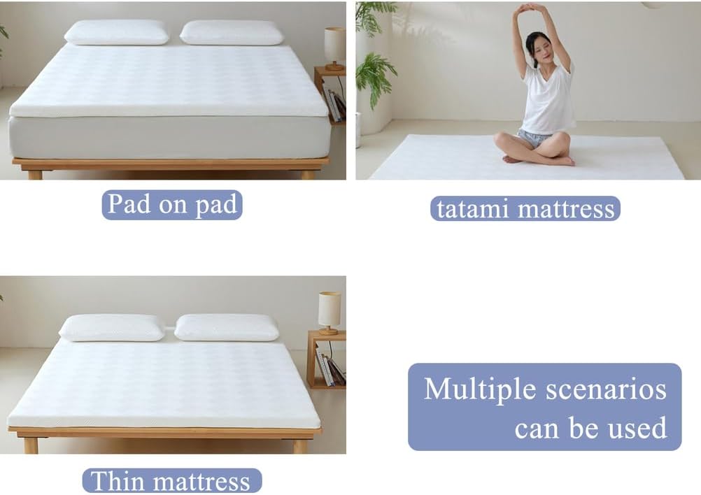 Grey,200 * 80 * 5cm, Memory Foam Futon Mattress Topper Thick 5Cm Roll Up Guest Bed Breathable Japanese Floor Mattress Pad with Detachable Cover Comfortable Floor Bed for Camping Dormitory