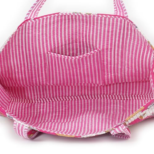 Image of Marubhumi Women Lightweight Travel Bag Purse Cotton Shoulder Tote Bag For Shopping Grocery & Beach Bag