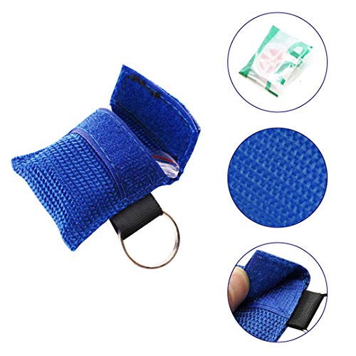 Image of CPR Mask, Disposable CPR Shield Mask Emergency Mask with One-Way Valve Breathing Barrier