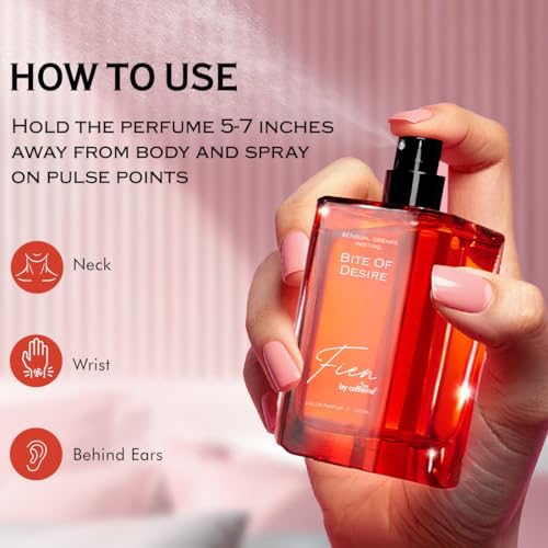 Image of FIEN by mCaffeine Bite of Desire Perfume for Women | Floral Gourmand Scent | 12 Hrs Long Lasting Eau De Parfum with Lavender, Vanilla, Cocoa Premium & Luxurious Perfume for Every Occasion - 100ml