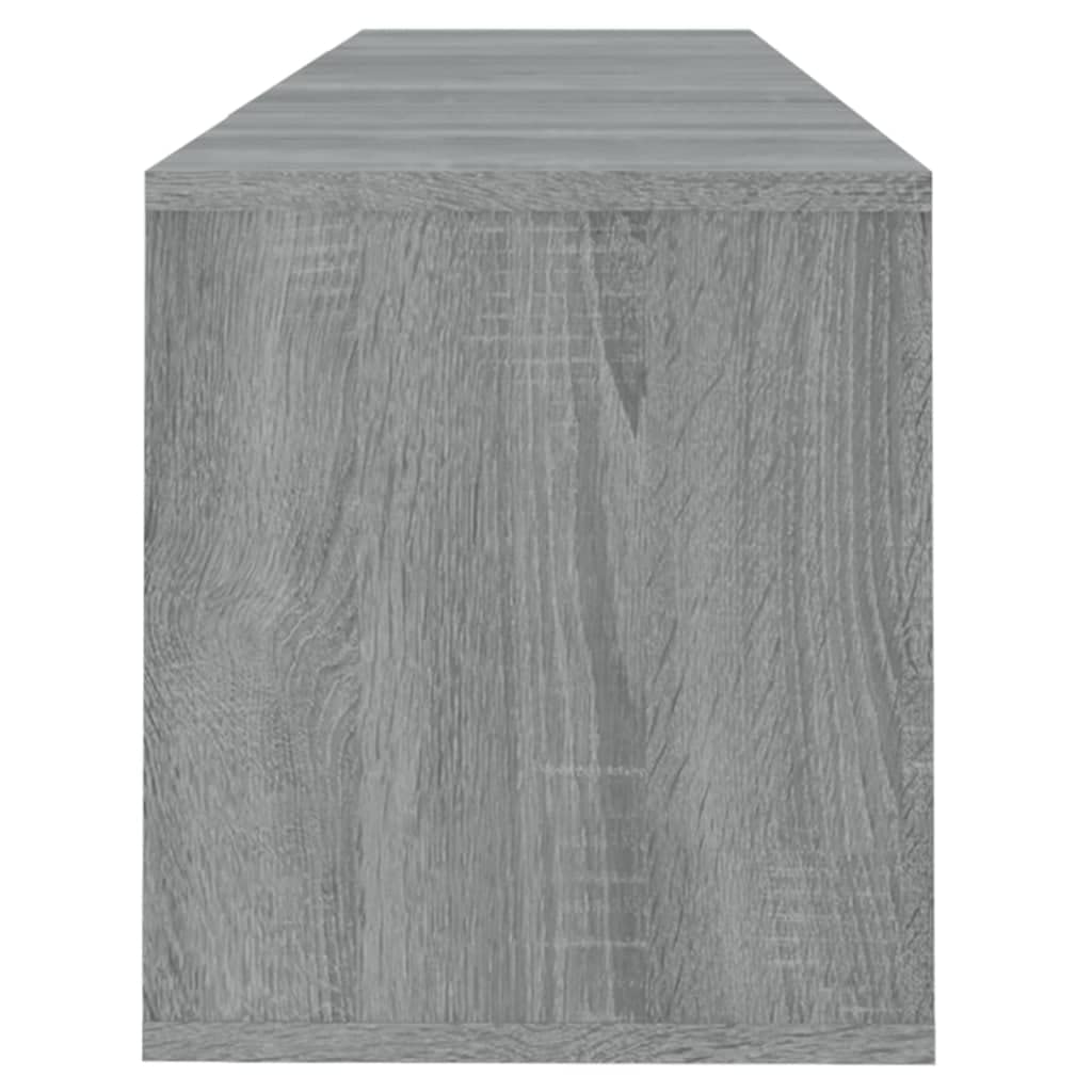 Hothingwell Sonoma szafka pod telewizor szara 120x30x40,5 cm Wood Ingenierie 4 drzwi | Przechowywanie DVD, konsola do gier, czasopisma, łatwe czyszczenie, stabilna konstrukcja