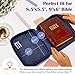 Aburbe Small Bible Cover Case for Women and Men, 9x6 PU Leather Bible Sleeve, Compact Travel Bible Carrier Bag with Front Pen Holders, Zipper Closure, Inner Pockets - Navy Blue