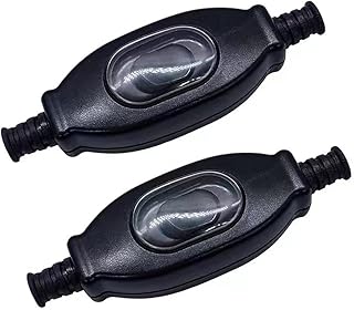2 Pcs Waterproof Inline Rocker Switch Cord Switch 250v Outdoor Inline Switch Inline Push Button Switch for Lamps Electrical Appliances Transformers