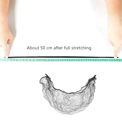 Miniatura 4 de ICD Red para el cabello, 100 unidades de 20 pulgadas, empaquetadas individualmente, redes invisibles de malla con borde elástico para servicio de