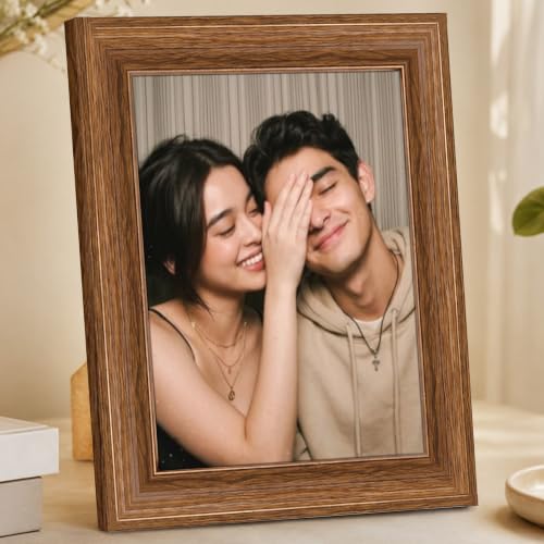 Image of Art Street Customize Premium Cave Photo Frame With Photo Upload and Rakhi For Raksha Bandhan, Brother, Sister, Birthday, Anniversary for Husband, Couple, Parents For Table & Wall Both (4R, 4x6 Inch)