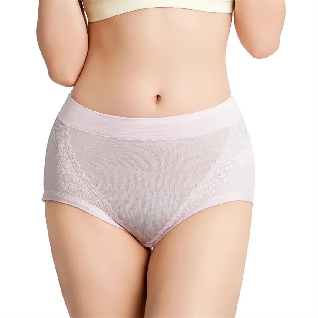 Paquete de 3 calzoncillos para mujer, ropa interior de encaje de ganchillo, ropa interior íntima suave de color sólido
