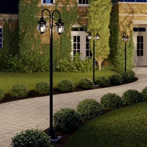 Lampadaire extérieur Farley Lindby noir à intensité variable