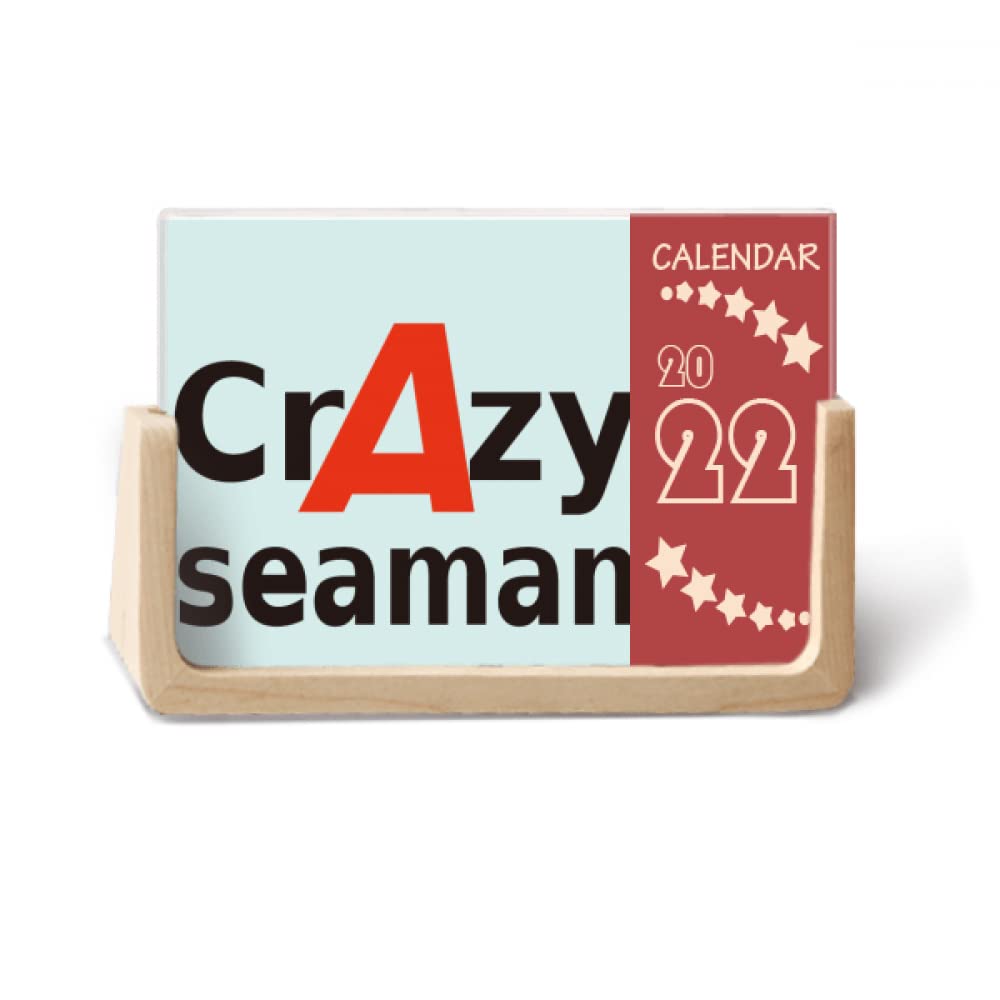 Brief Best Cool Crazy Sailor Mariner 2022 Desk Calendar Planner 12 Month