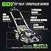 NovorikX Electric Lawn Mower, Self-Propelled Lawn Mower Cordless (60V 21”), 65 Min Long Runtime with 5.0Ah Battery, Rapid Charger and LED Headlight