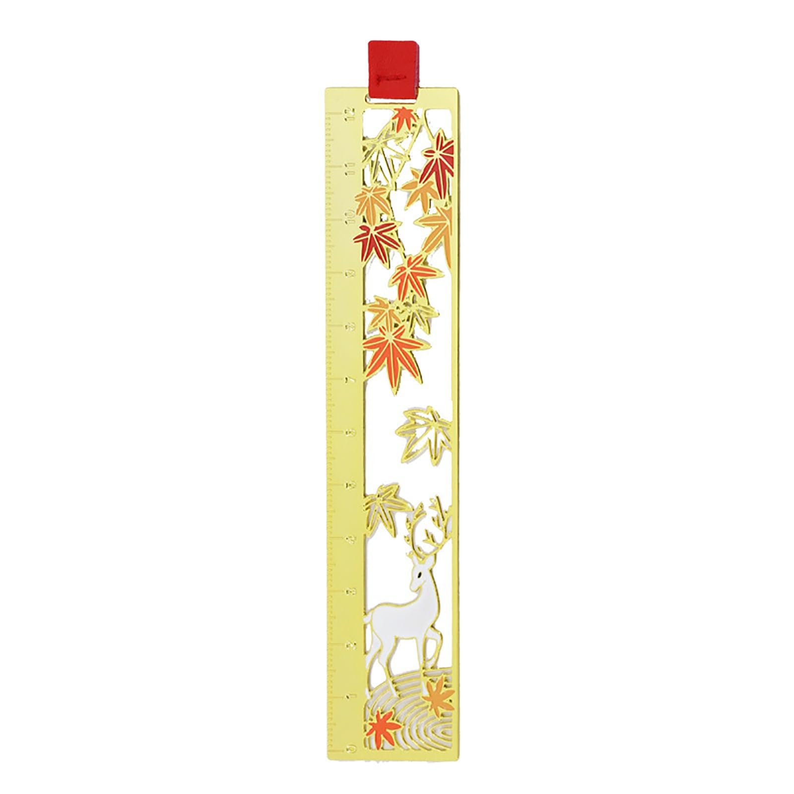 Marque-Page, Ruler Arts Maple Forest White Deer Signets en métal Signets en métal créatifs