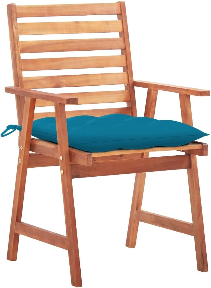 Patio Dining Chairs 2 pcs with Cushions,Director's Chair,Gravity Chair,Poolside Chairs,Beach Chairs,Featuring Slatted Design,for Lawn,Garden,Backyard,Poolside,Porch,Solid Acacia Wood