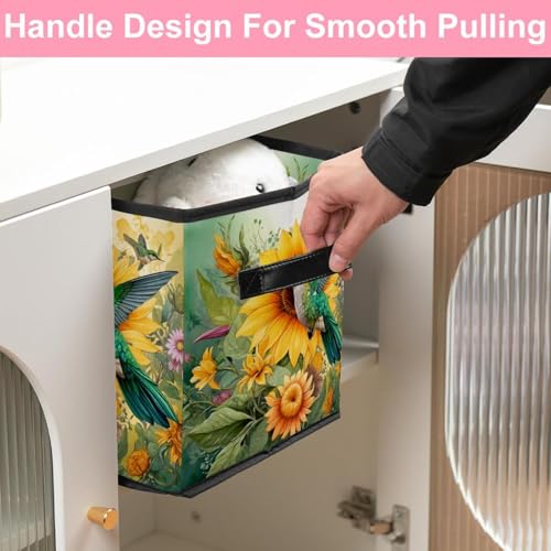 Boîte de rangement en forme de colibri grand cube pliable vêtements