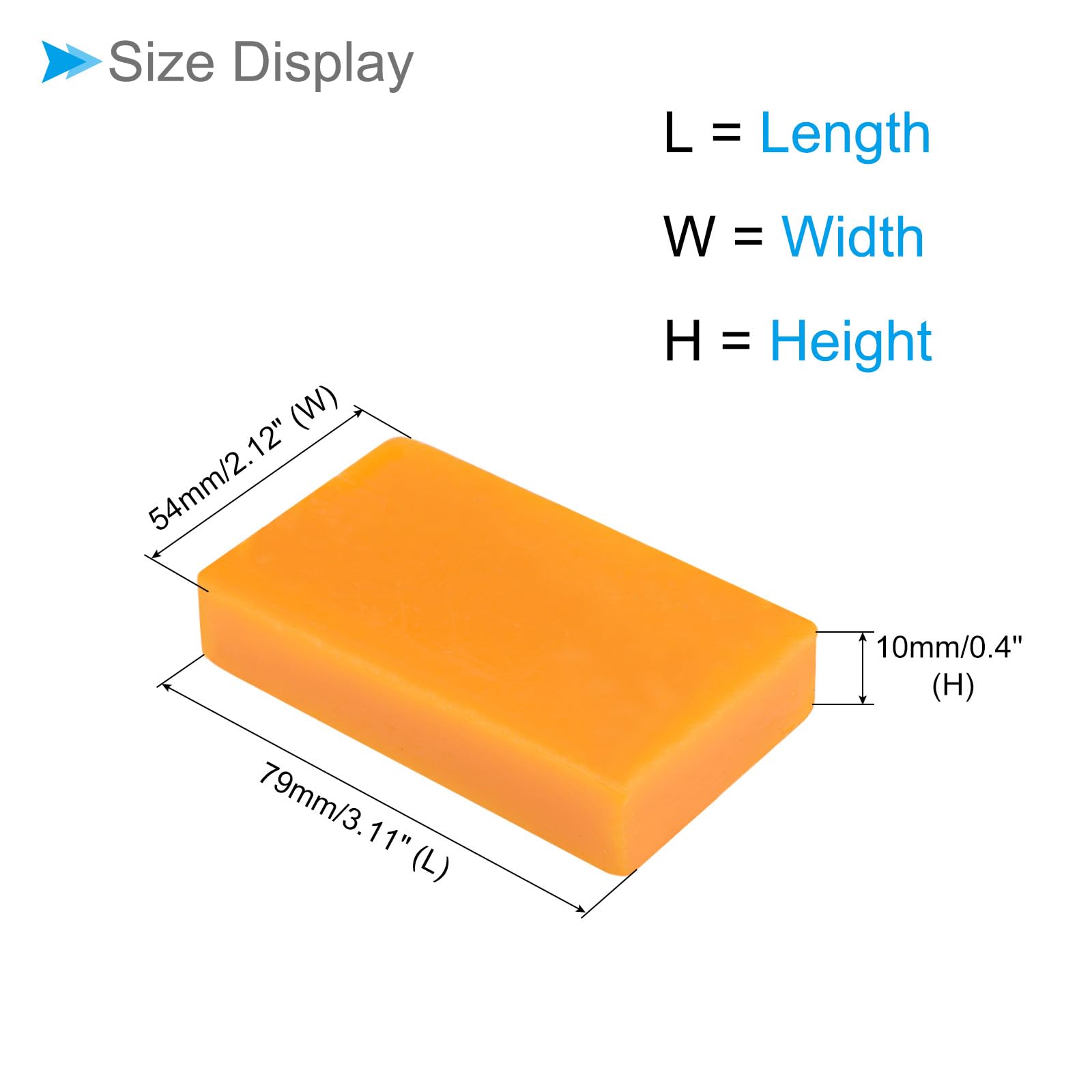 CoCud Beeswax Block, 3.11 x 2.12 x 0.4 inch, Natural Beeswax Thread Line Wax Rectangle, Beeswax Leather Craft - (Applications: for Leather Sewing)