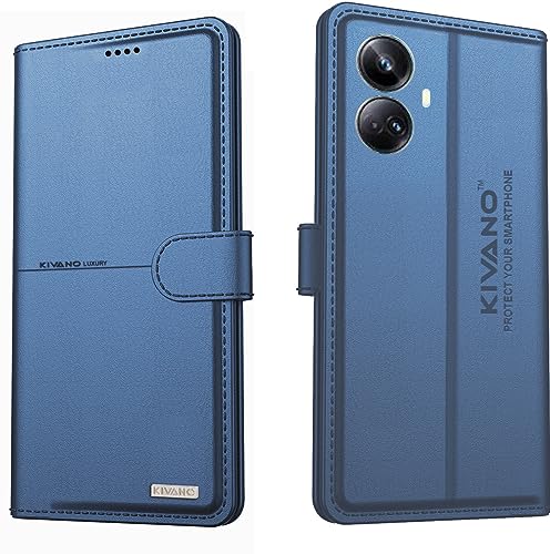 Image of Compatible with Realme 10 Pro Plus 5G Flip Cover | Leather Finish | Inside Pockets & Inbuilt Stand | Shockproof Wallet Style Magnetic Closure Back Cover Case