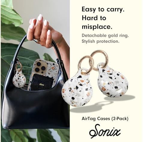 Image of Sonix Cases for Apple AirTags with Keychain (Terrazzo Confetti) 2-Pack