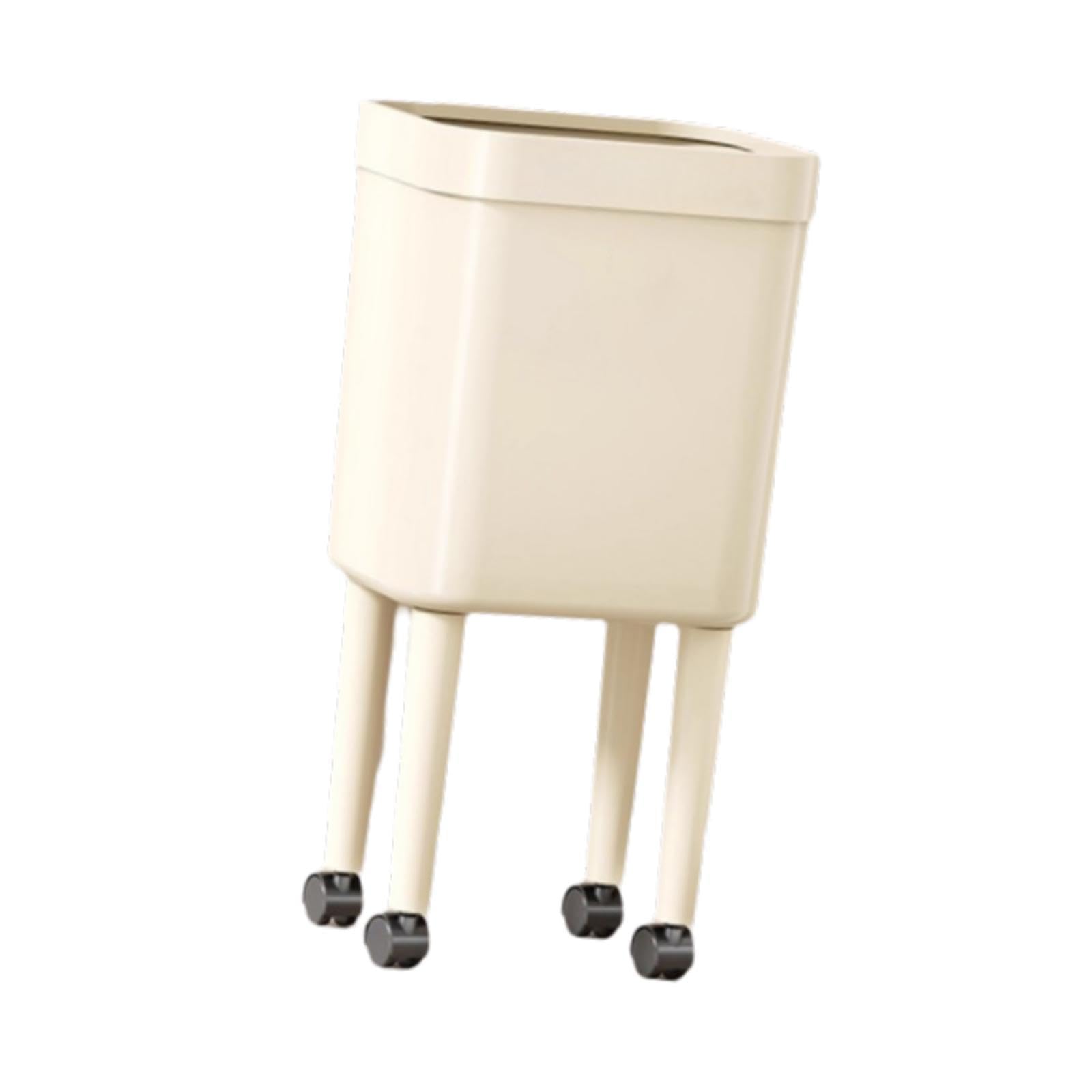 F Fityle Pattumiera con Gambe a rotelle, ergonomica, Robusta, Facile da Pulire, Comoda pattumiera per la casa, la Cucina, L'Ufficio e Il Bagno