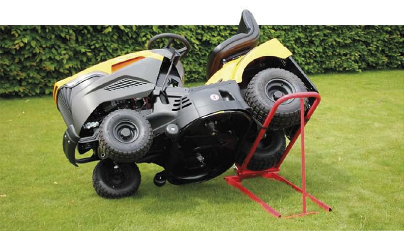 ClipLift Hydraulische Hebevorrichtung für Rasentraktor, Aufsitzmäher bis 300 kg, 45° Hebewinkel