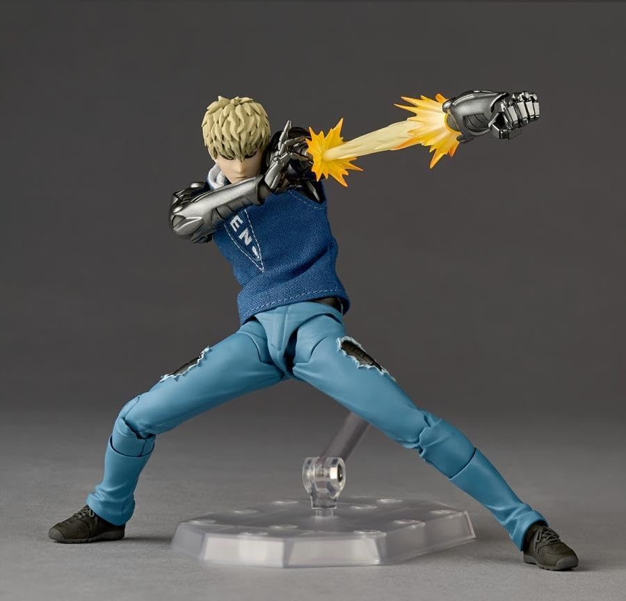 Revoltech KAIYODO Amazing Yamaguchi One Punch Man Genos. Includes Original Sturdy Protective case. Japan Import.