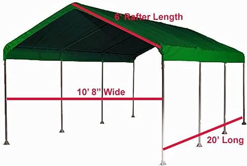 Miniatura 2 de EZ Travel Collection Cubierta de cenefa impermeable resistente, verde, 10 x 20 pies