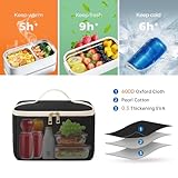 ETRONIK Laptop Lunch Backpack for Women, 15.6 inch Laptop Backpack with USB Port, Teacher Nurse Work Bag with Cooler Bag Insulated, Rucksack for Women Business Work Picnic, Gift, Black - Image 3