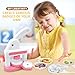 CATHATRR Childrens Badge Craft Machine Portable Designs with 48pcs Accessories Safe ABS Materials Educational Toy Daily Use Badge Maker Set with Button Parts