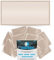 ShadeMAGIC Mocha Fluorescent Light Covers - Magnetic Classroom & Office Diffusers Reduce Glare, Eyestrain & Headaches (4 Pack, 2x4')