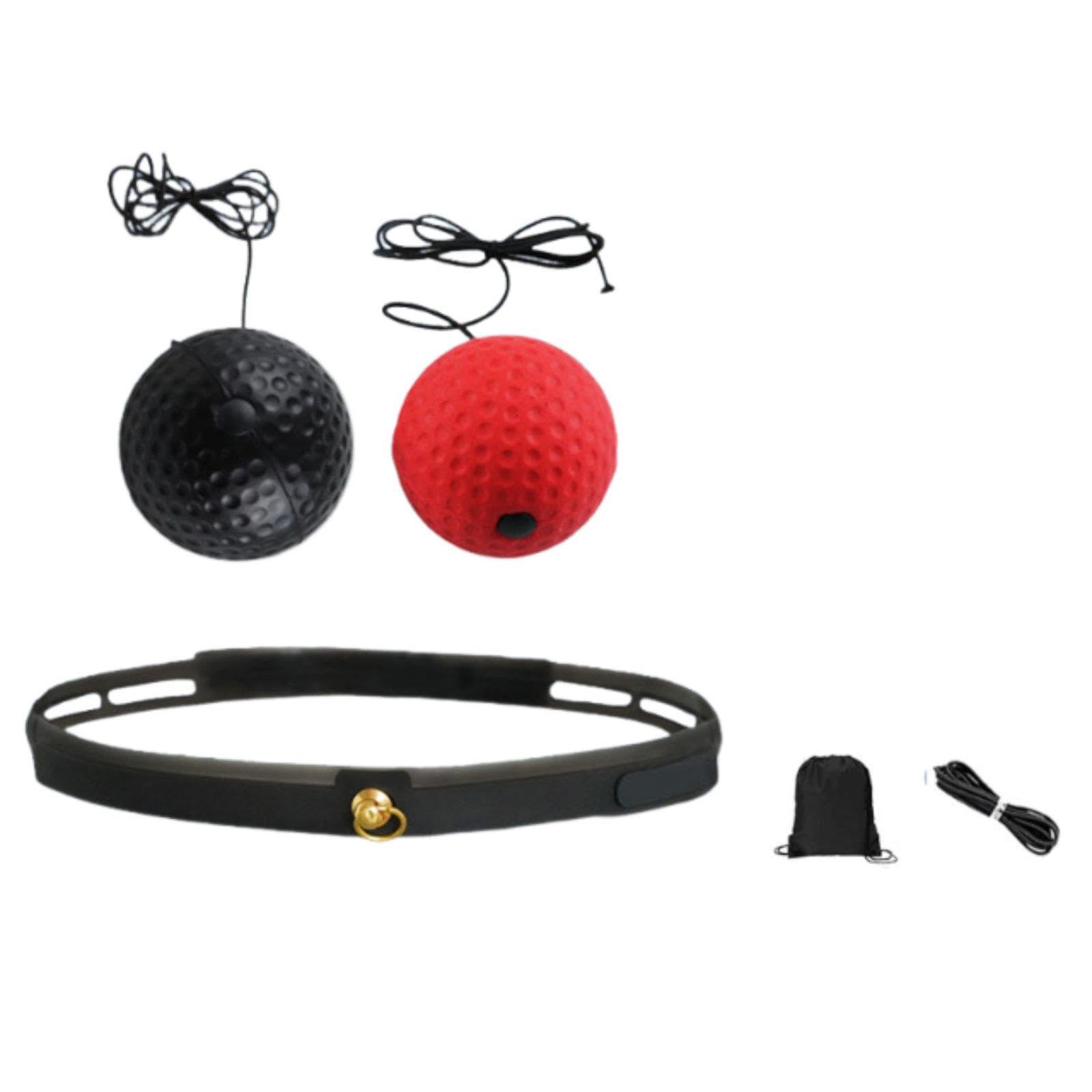 Boxing Reaction Ball Improves Reaction & Speed Head-Mounted Return Ball All Skill Levels Fitness Equipment for Fighters, Beginners, Workout, Home Gym Silicone Hb+2 Balls-image-29