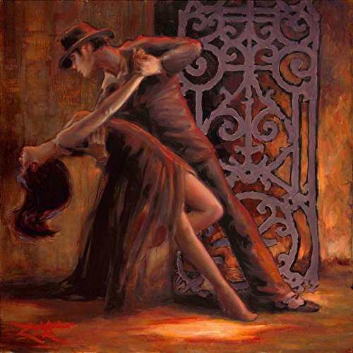 Toile encadrée Dance moi dehors Zeph Amber, tableau poétique grand format 93x93 cm