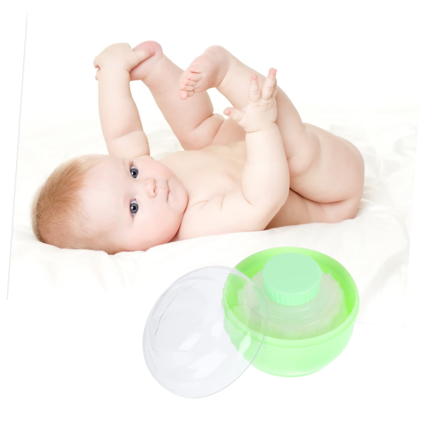 2stücke Junge Mädchen-puder Puff Boxen Leere Körperpuder Behälter Für Babypuder Geeignet Für Zuhause Und Reisen Für Lose Puder Und Körperpuder Grün