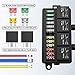 RVBOATPAT 12 Volt Fuse Relay Box Pre-Wired Fuse and Relay Box with 4 Relays and 12 Way ATC/ATO Fuses Sealed 12V Relay Fuse Box Block for Auto Car Marine Boat